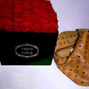 MCM Cognac Monogram Tote